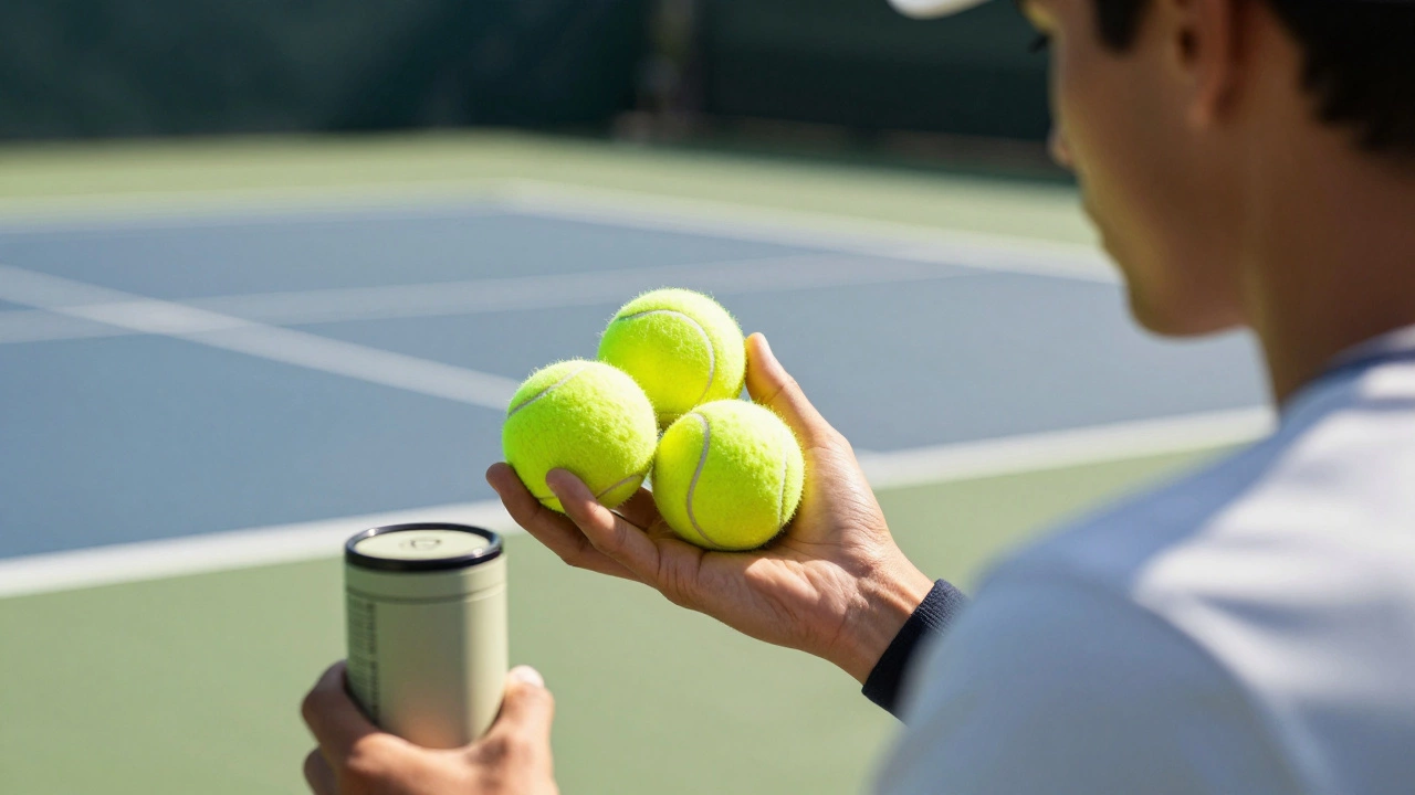 Perché si mettono tre palline da tennis nel cilindro?